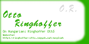 otto ringhoffer business card